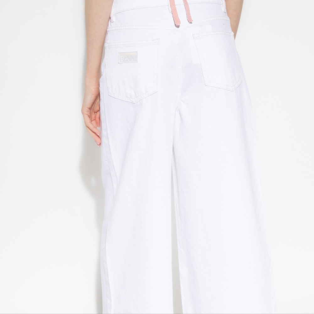 GANNI wide leg jeans in white sz27 BRAND  NEW